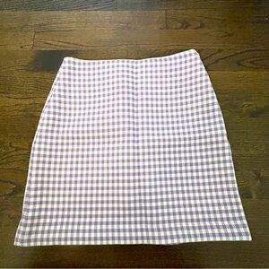 & Other Stories Purple Gingham Mini Skirt / size 0